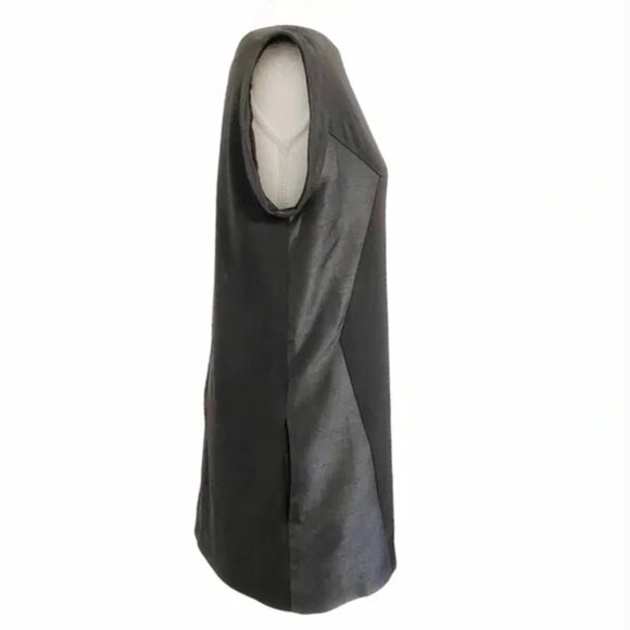 CAMEO BLACK PANELLED SHORT ROLLED SLEEVE SHIFT FORMAL DRESS - S - Picture 2 of 8